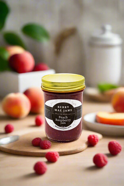 Peach Raspberry  Berry Mae Jams