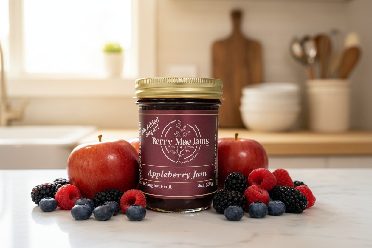 Appleberry Jam jar by Berry Mae Jams
